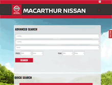 Tablet Screenshot of macarthurnissan.com.au